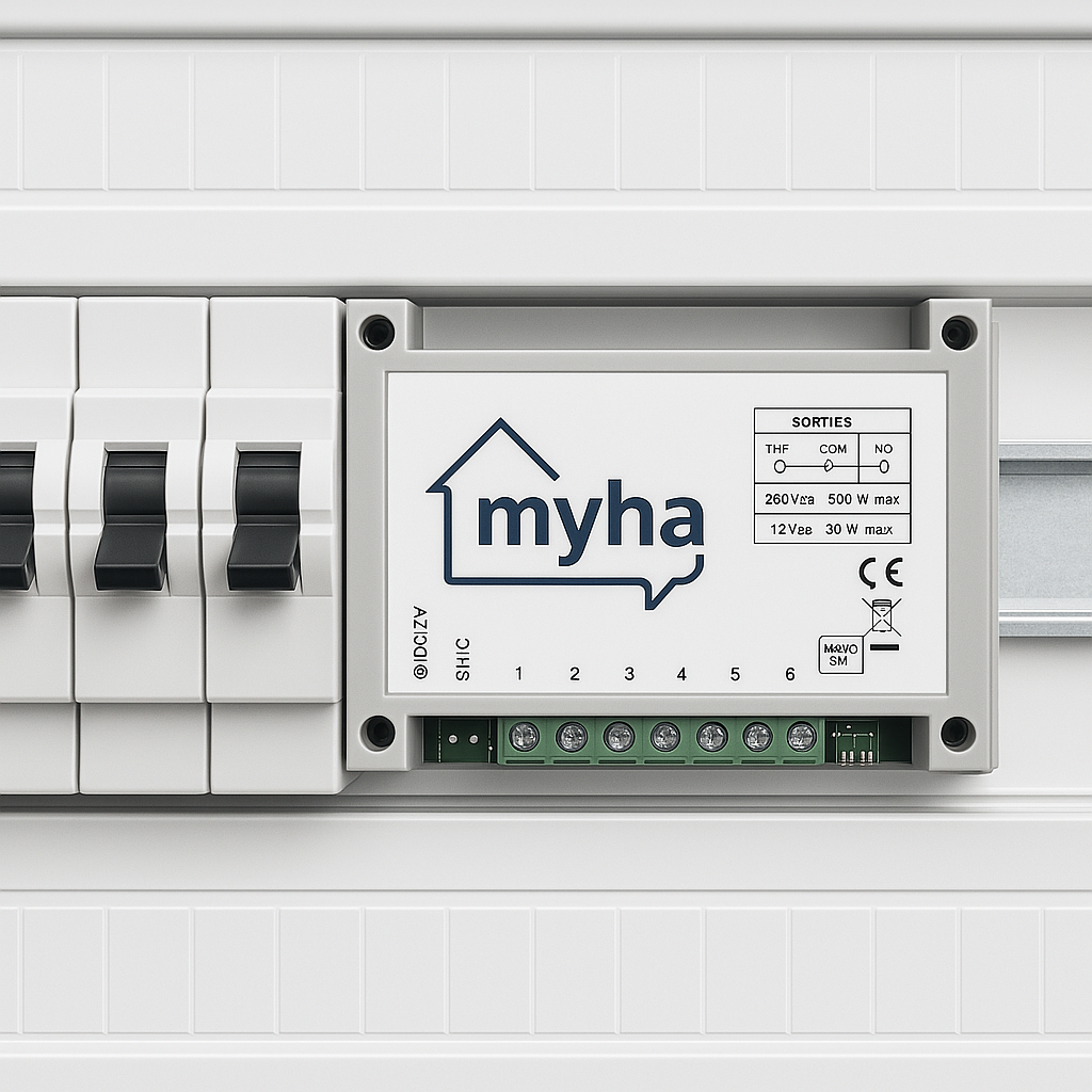 Centrale domotique Myha® par SMS version mixte (filaire + radio)
