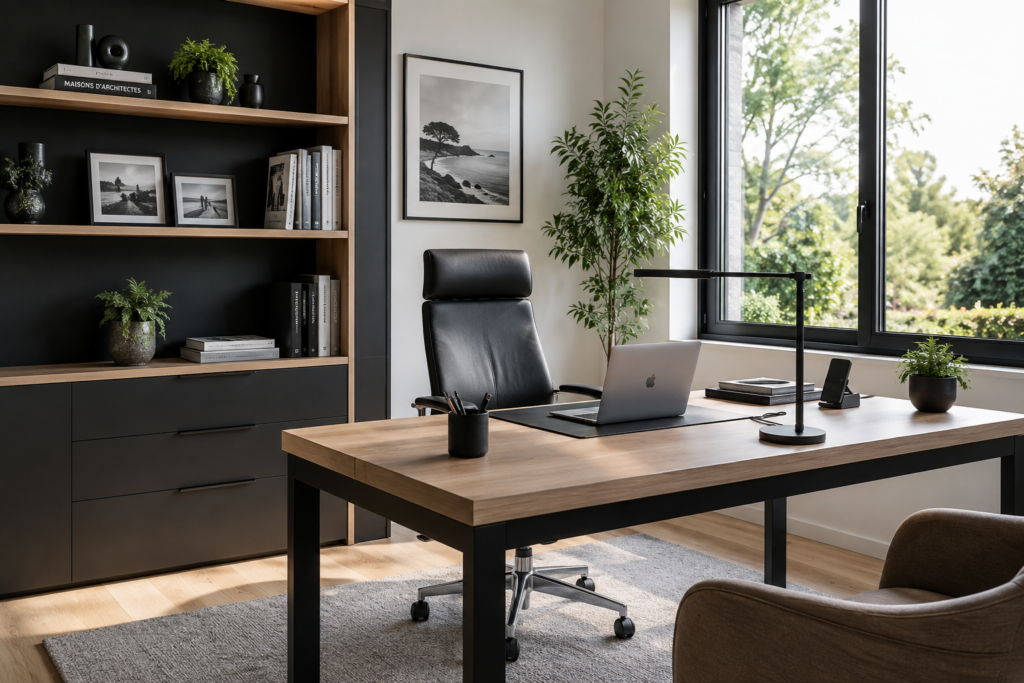 Simulation de présence dans un bureau grâce à Myha avec allumage automatique des lumières pour dissuader les intrusions